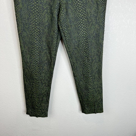 Tibi New‎ York Womens Snake Print Skinny Ankle Pants 6 Mid-Rise Green - Picture 5 of 14